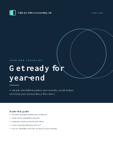 Cover of the Side by Side Accounting Year-End Checklist